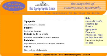 Planeta tipograf&iacute;a