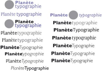 Logo Plan&egrave;te typographie