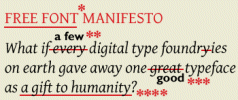 Free font manifesto